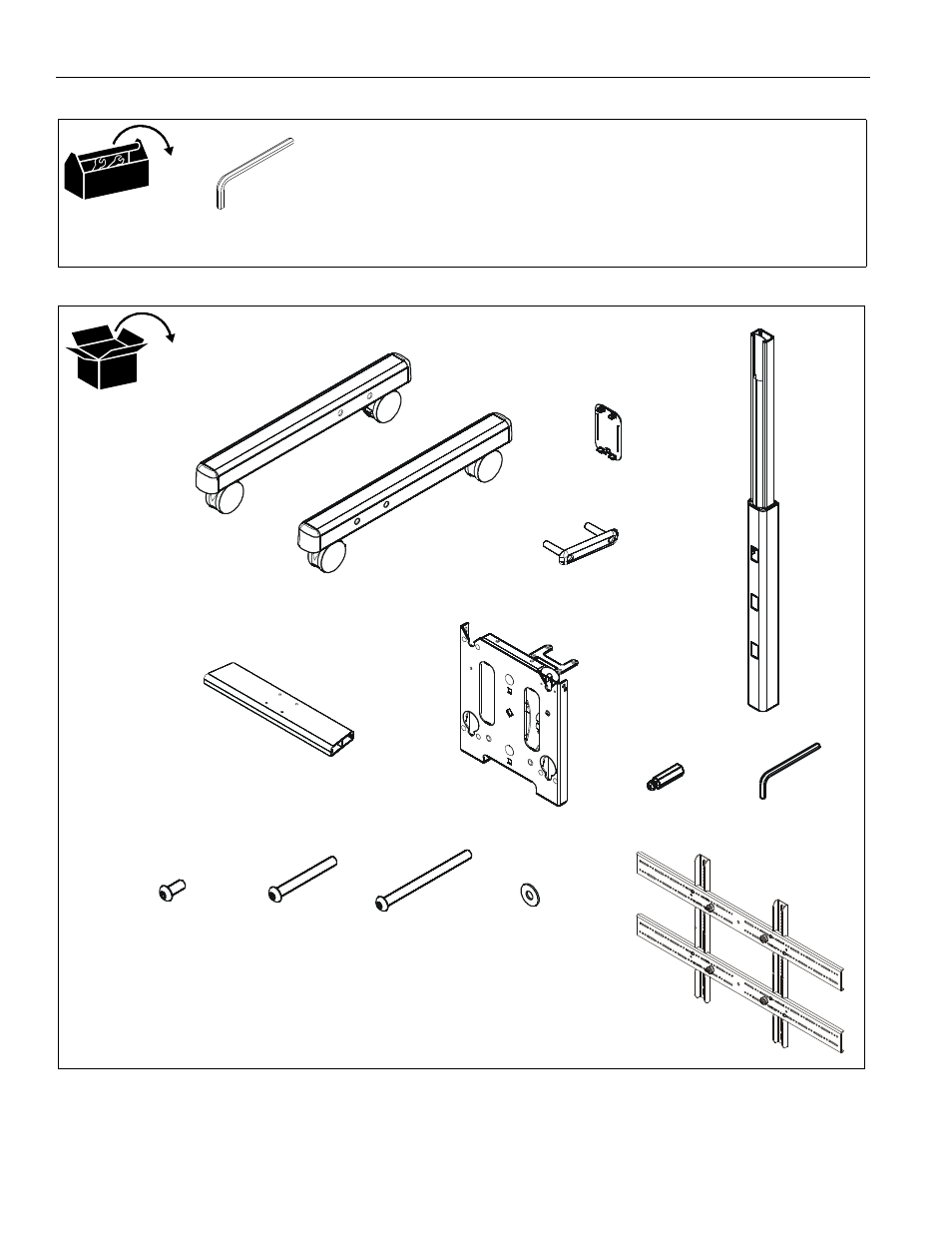 Tools required for installation parts | CHIEF MFC Series User Manual | Page 5 / 12