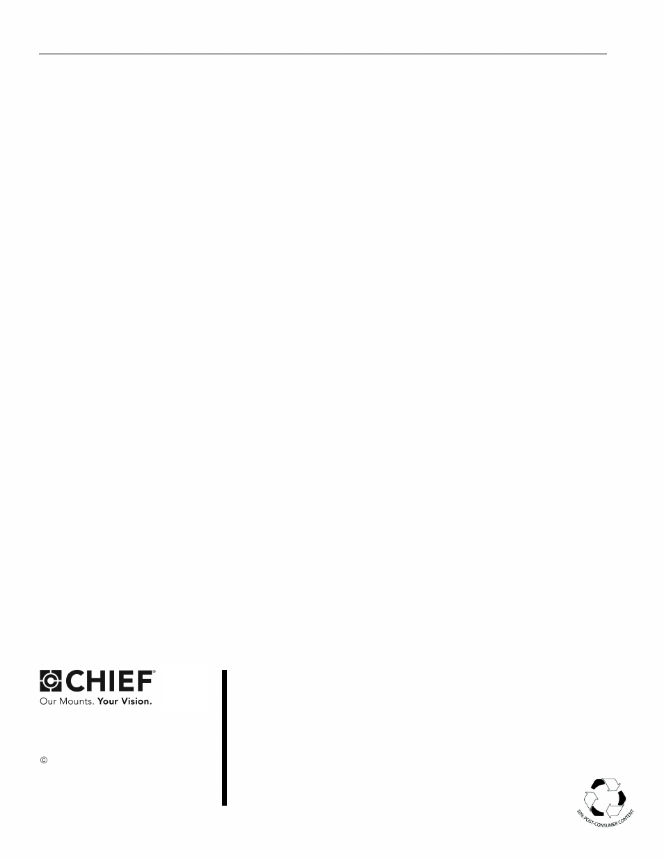 CHIEF MFC Series User Manual | Page 12 / 12
