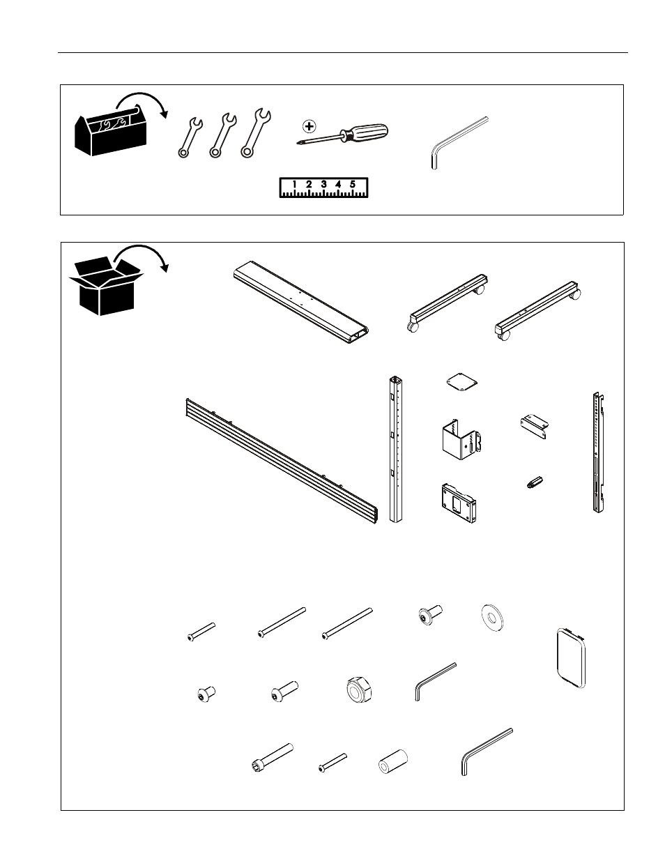 Tools required for installation parts | CHIEF XVM1X1U User Manual | Page 5 / 12