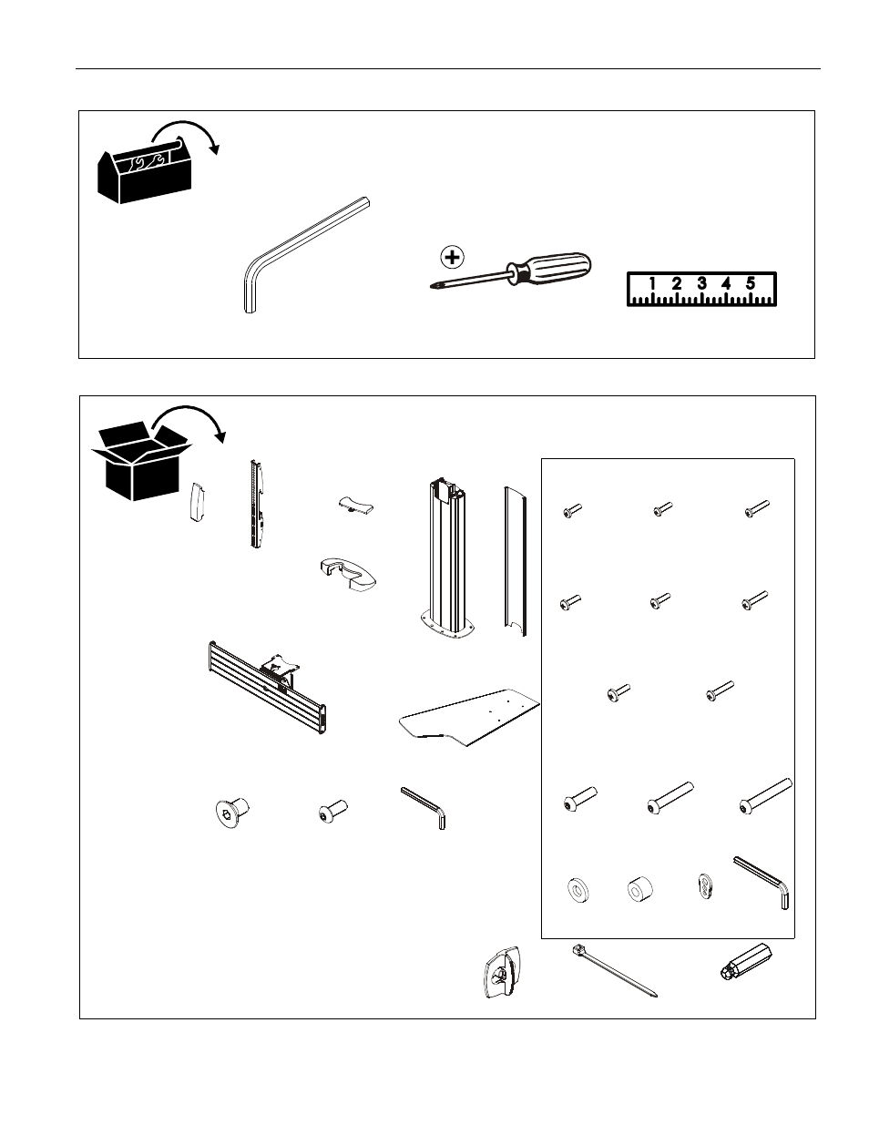 Tools required for installation parts | CHIEF MFAU Series User Manual | Page 5 / 12