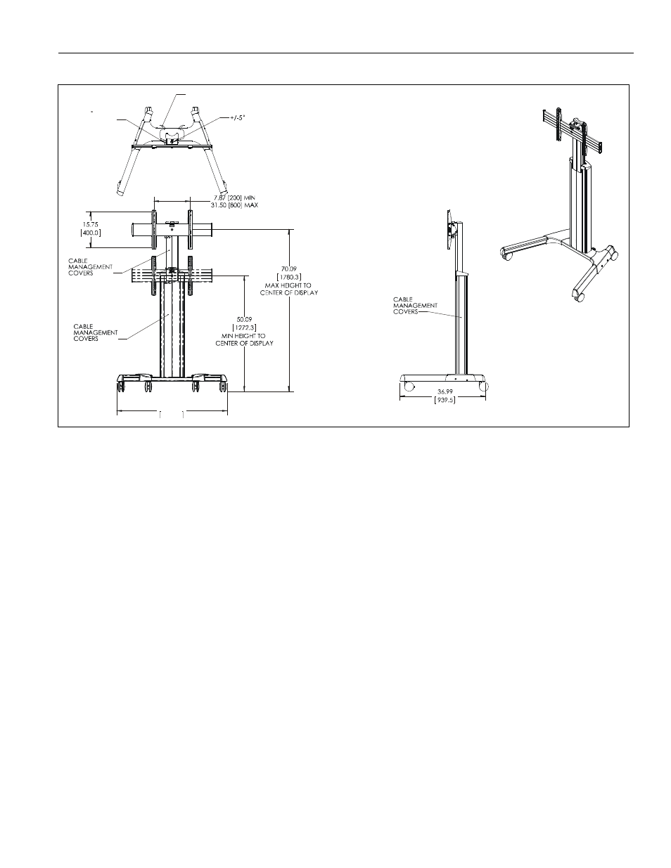 Dimensions, Installation instructions lpau 3 | CHIEF LPAU Series User Manual | Page 3 / 16