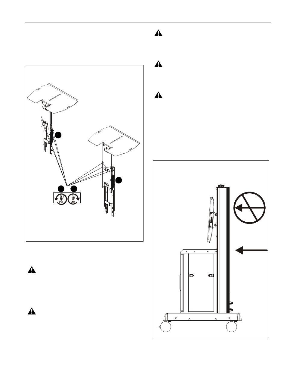 Cart use and maintenance | CHIEF XVAUB User Manual | Page 11 / 16