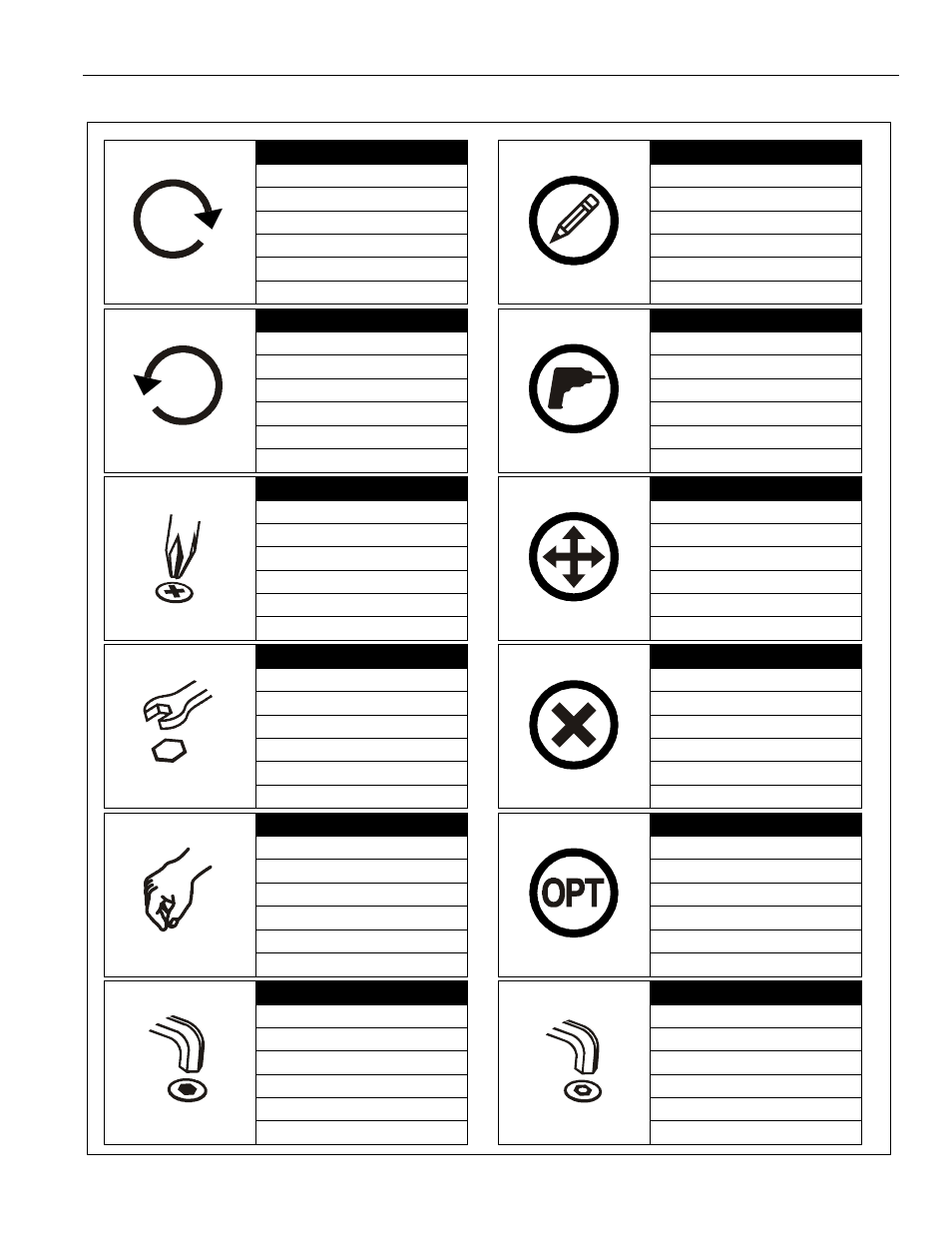 Legend | CHIEF K1P Series User Manual | Page 5 / 16