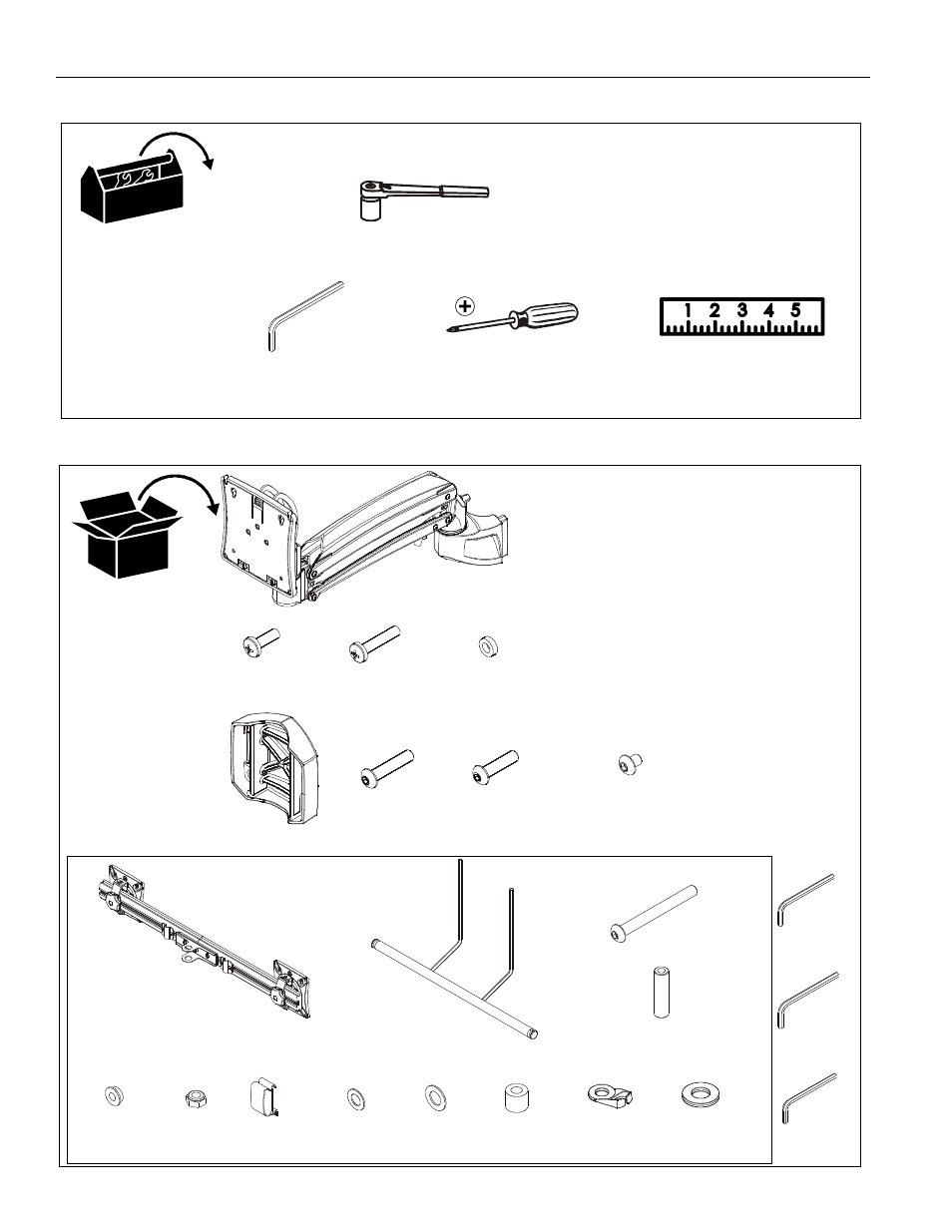 Tools required for installation parts | CHIEF K1P Series User Manual | Page 6 / 16