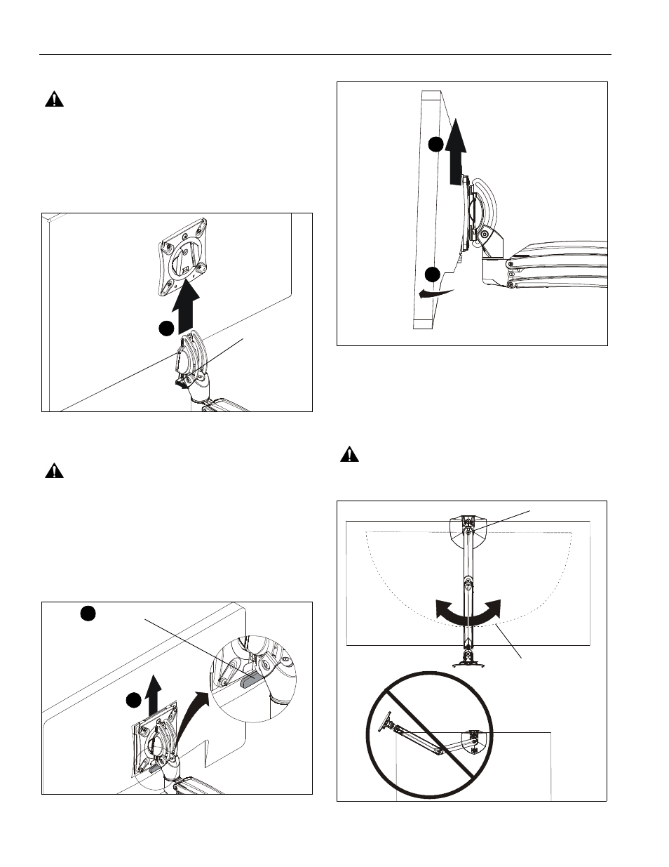 Display removal - standard faceplate | CHIEF K1D Series User Manual | Page 14 / 16
