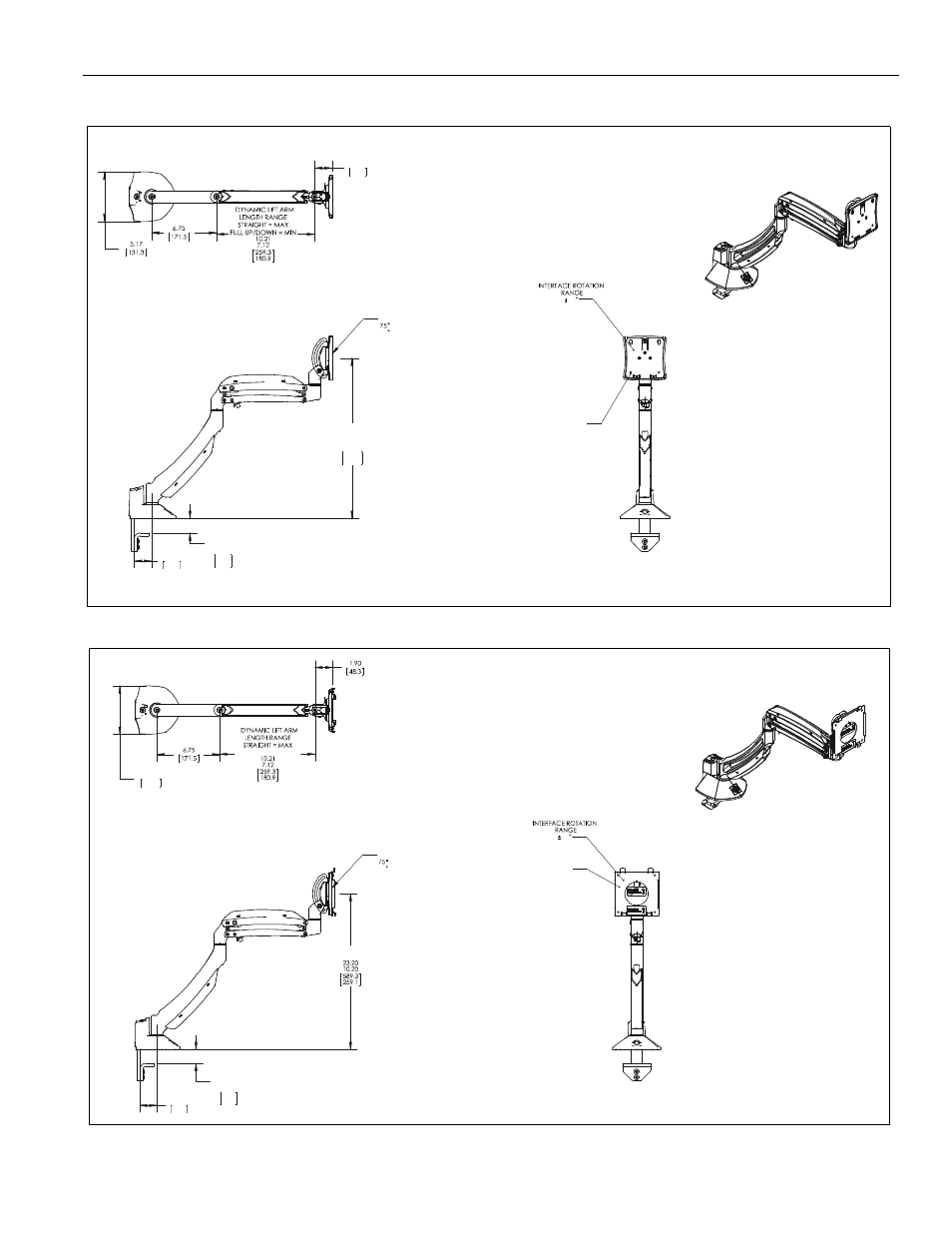 Dimensions k1d120, K1d120xxdl, Installation instructions k1d series 3 | CHIEF K1D Series User Manual | Page 3 / 16