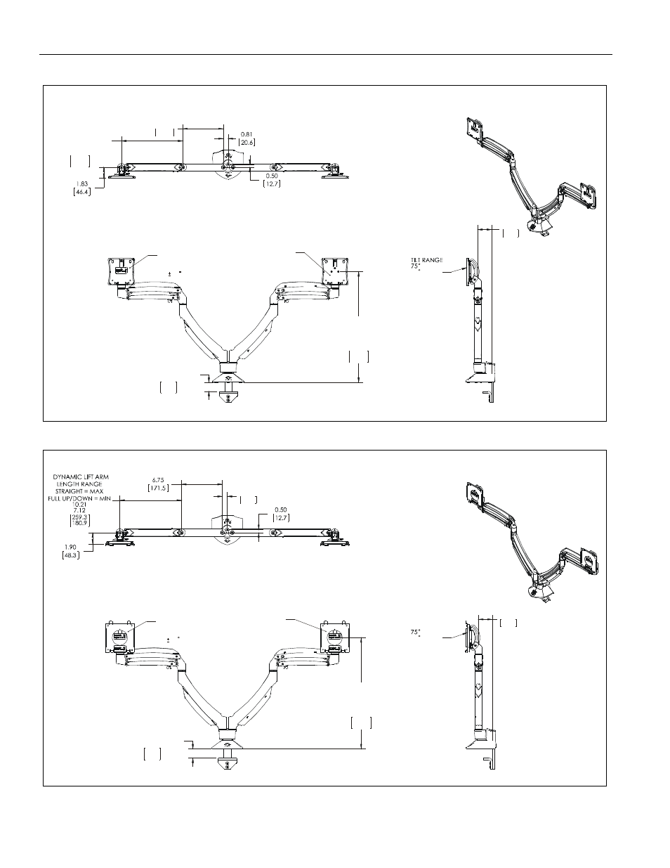 K1d220, K1d220xxdl, K1d series installation instructions 4 | CHIEF K1D Series User Manual | Page 4 / 16