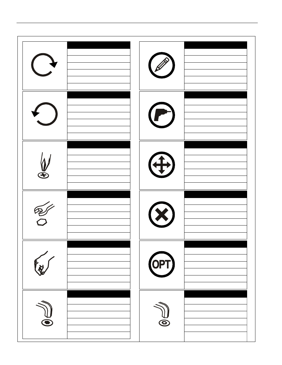 Legend | CHIEF K1D Series User Manual | Page 6 / 16