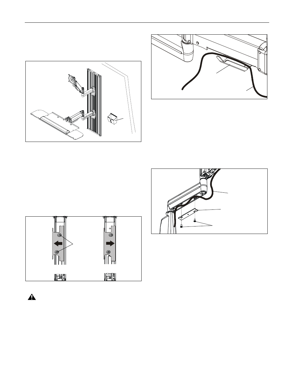 Cable management - keyboard tray | CHIEF KWT110 User Manual | Page 21 / 28