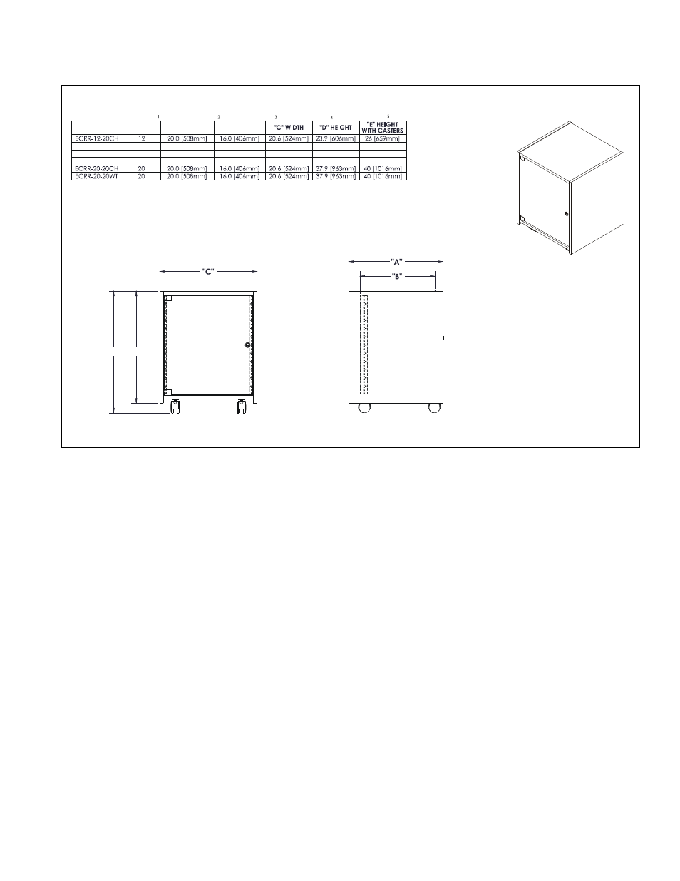 Dimensions, Installation instructions ecrr series 3 | CHIEF ECRR Series User Manual | Page 3 / 8