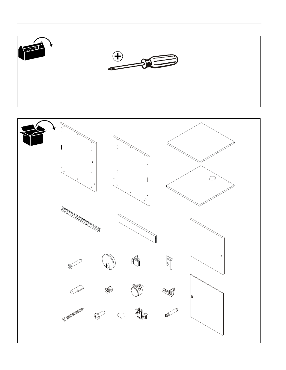 Tools required for installation parts | CHIEF ECRR Series User Manual | Page 4 / 8