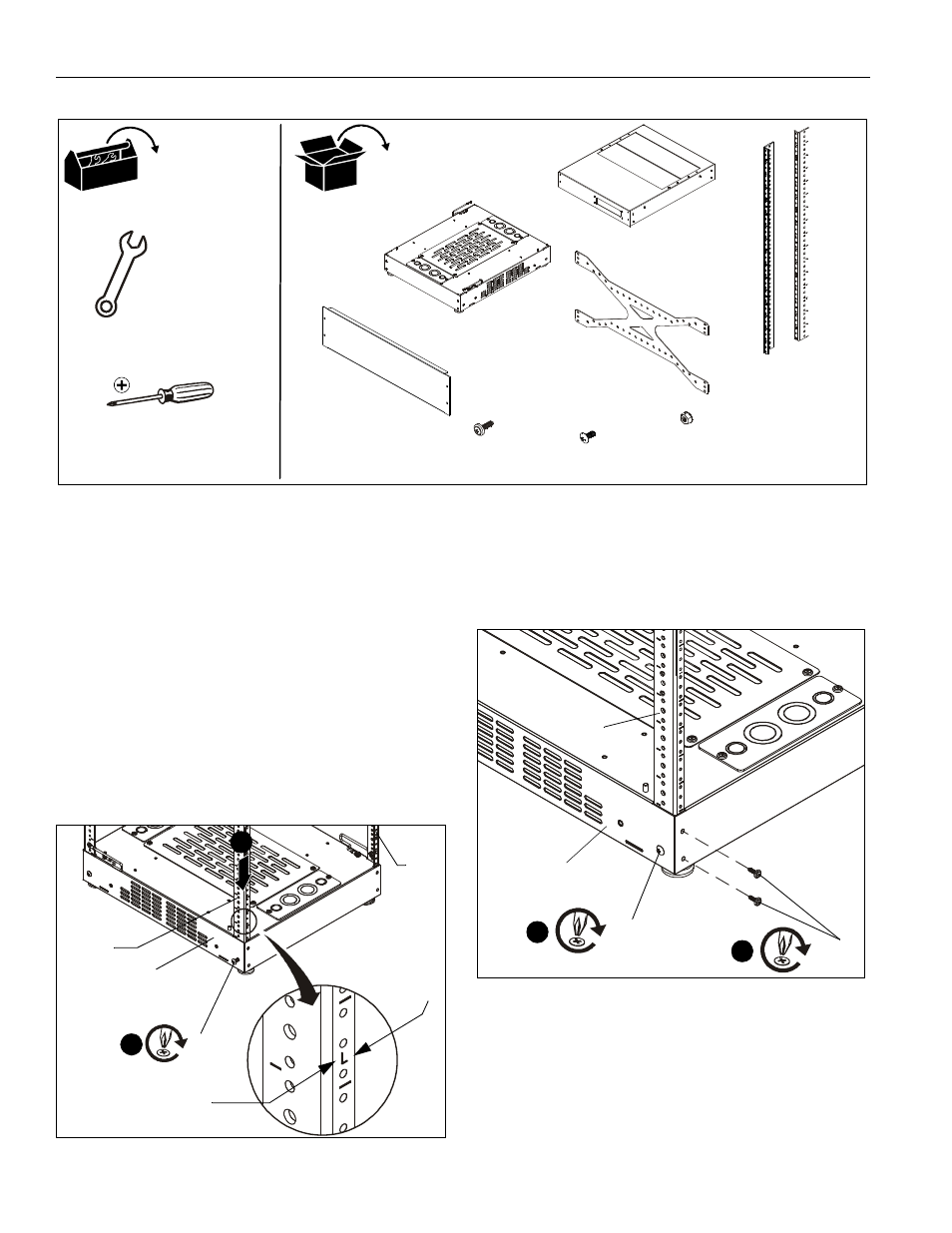 Parts and tools required, Assembly | CHIEF NS1F12-20-28-36-41 User Manual | Page 4 / 8