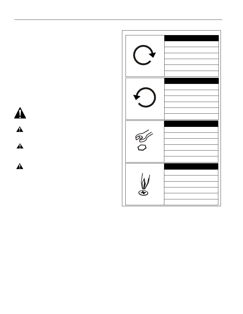 Disclaimer, Important warnings and cautions, Legend | CHIEF NG1D28-36-44 User Manual | Page 2 / 8