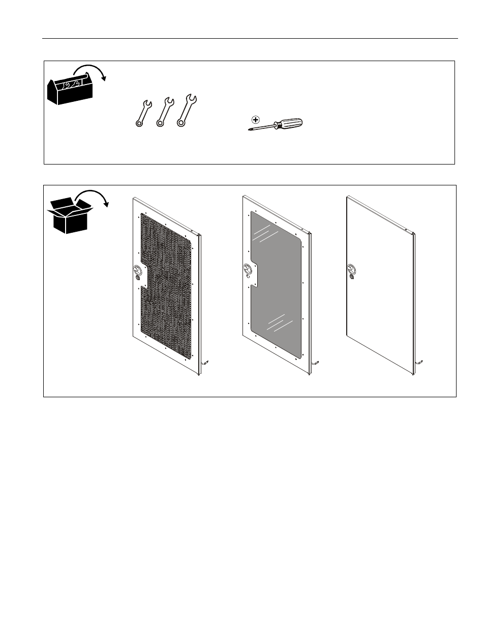 Tools required for installation parts | CHIEF NG1D28-36-44 User Manual | Page 3 / 8