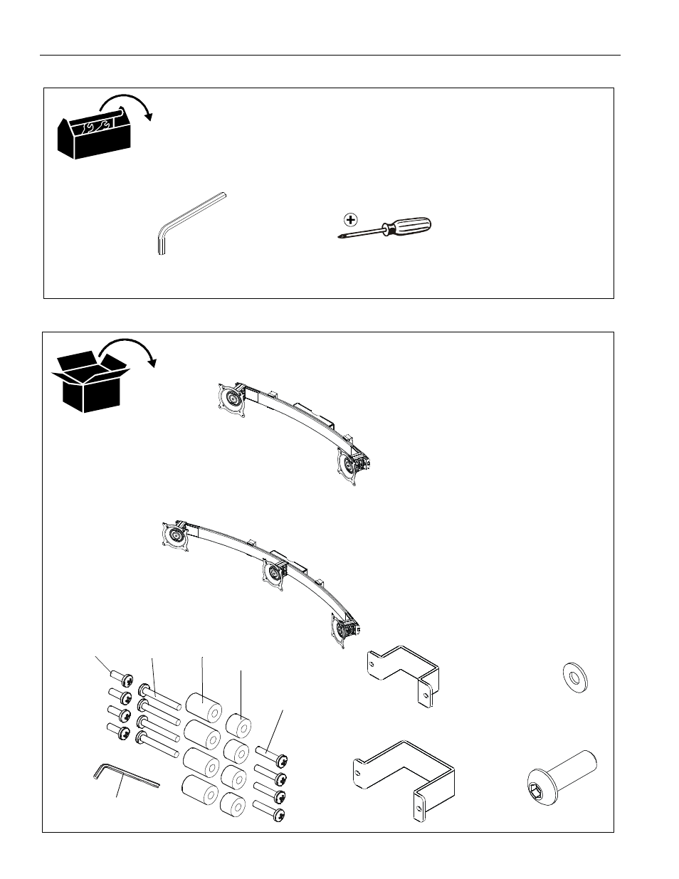 Tools required for installation parts | CHIEF KFA320 Series User Manual | Page 6 / 12