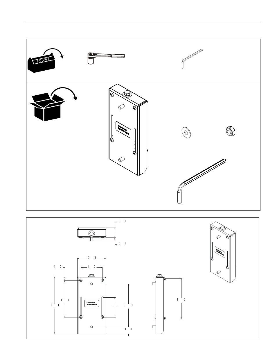 Required tools and included parts dimensions, Installation instructions pac391 3 | CHIEF PAC391B User Manual | Page 3 / 8