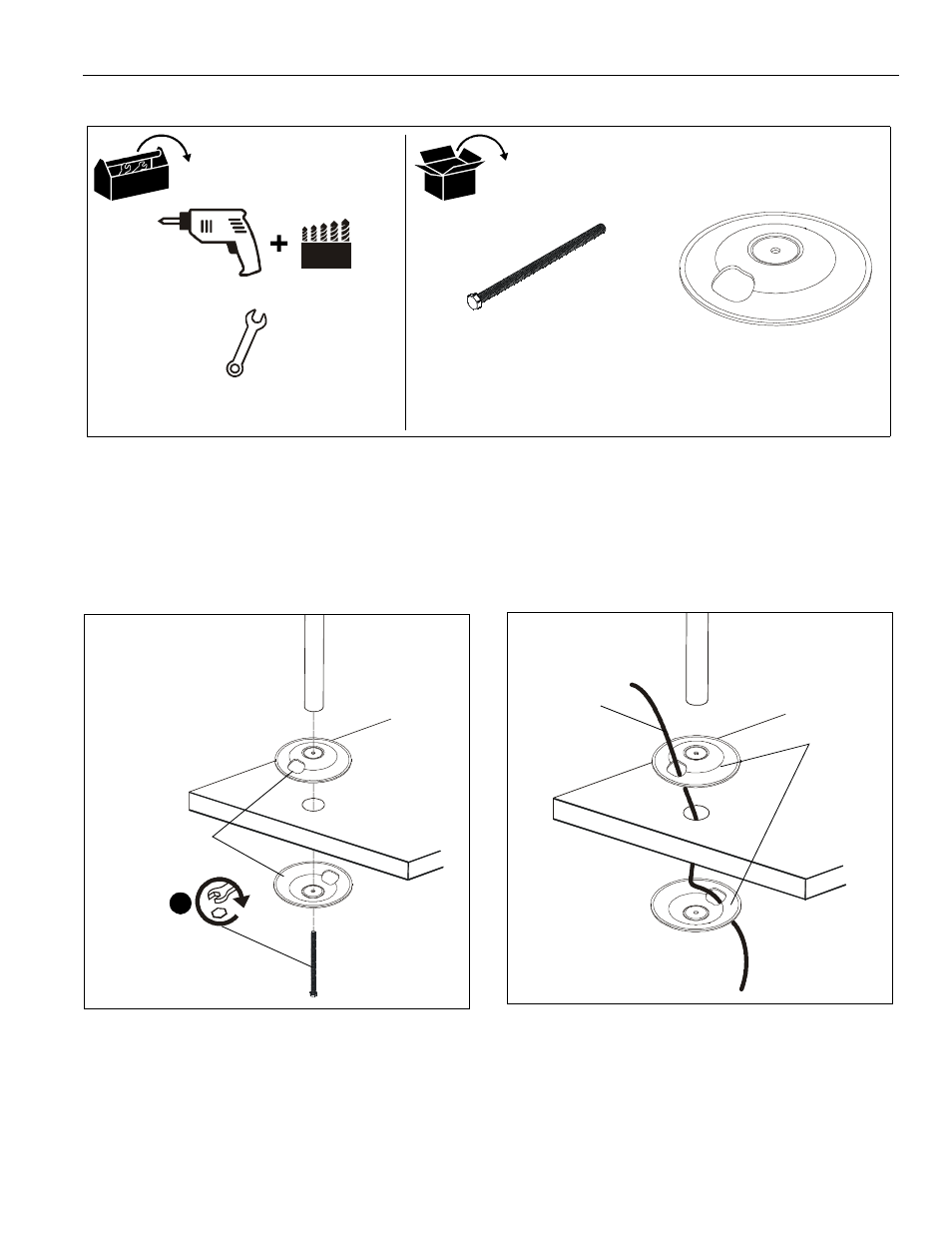 Tools / parts for installation, Assembly and installation | CHIEF KTA1007 Series User Manual | Page 3 / 4