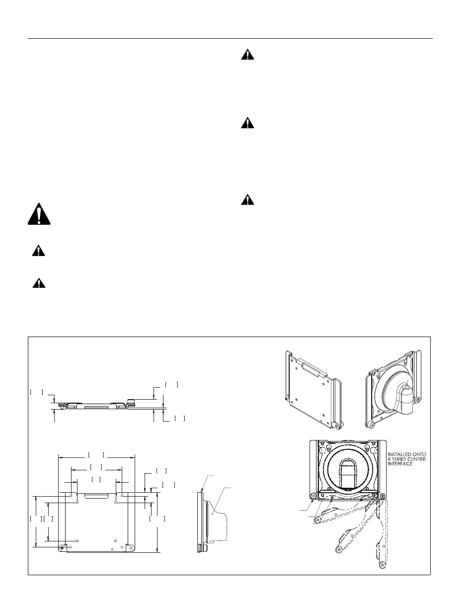 Disclaimer, Important warnings and cautions, Dimensions | CHIEF KSA1024B User Manual | Page 2 / 8