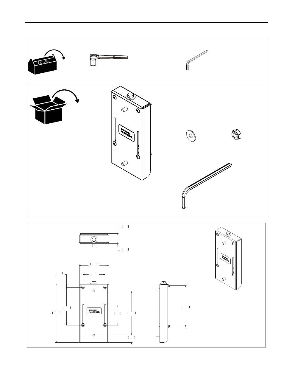 Required tools and included parts dimensions, Installation instructions pac392 3 | CHIEF PAC392B User Manual | Page 3 / 8