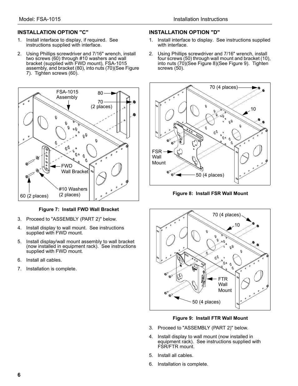 CHIEF FSA1015 User Manual | Page 6 / 8