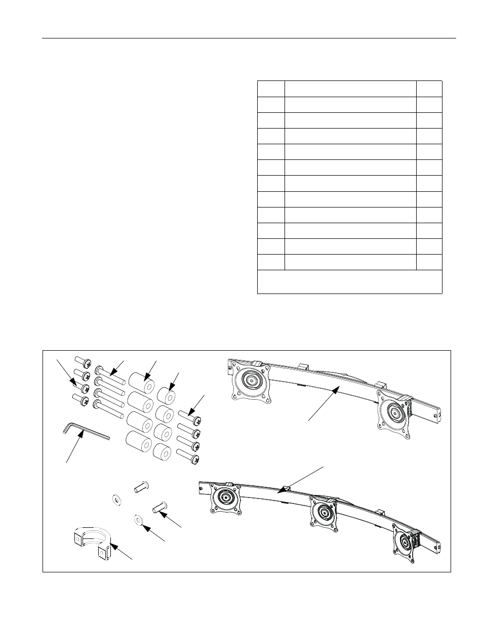 Tools required for installation, Parts | CHIEF KTA320_325 User Manual | Page 3 / 8