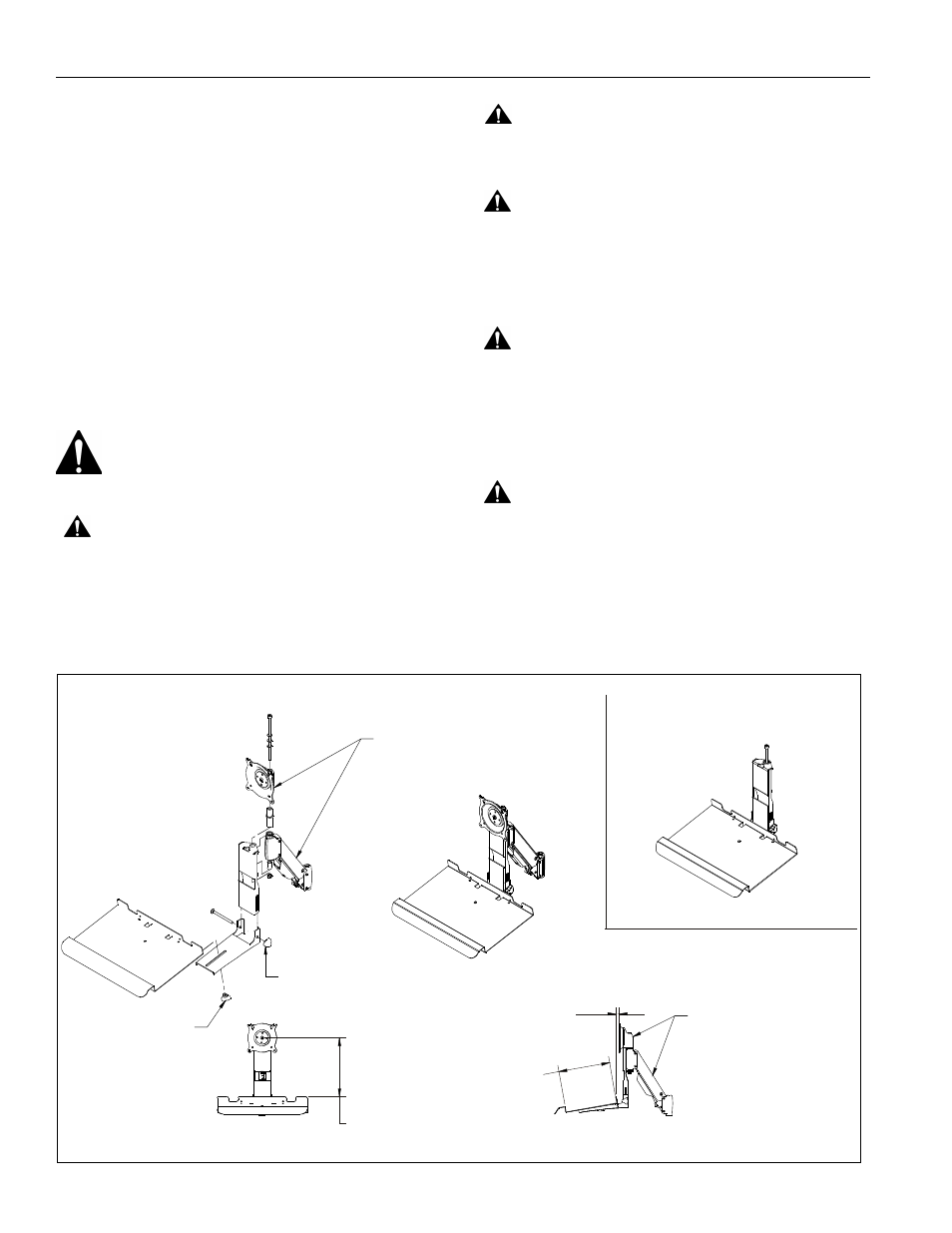 Disclaimer, Important warnings and cautions, Dimensions | CHIEF KSA1021 User Manual | Page 2 / 8