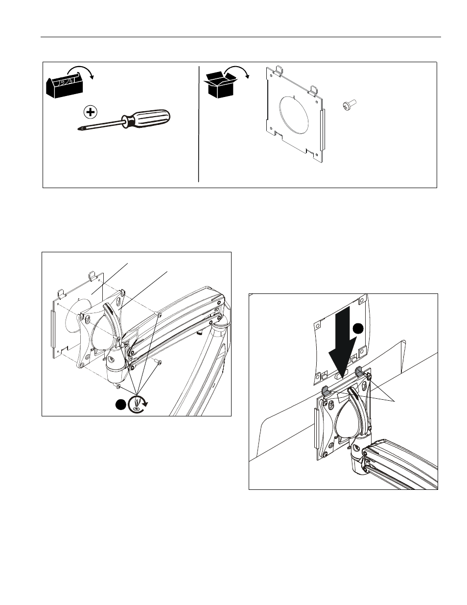 Tools/parts for installation, Assembly and installation | CHIEF KSA1250 User Manual | Page 4 / 8