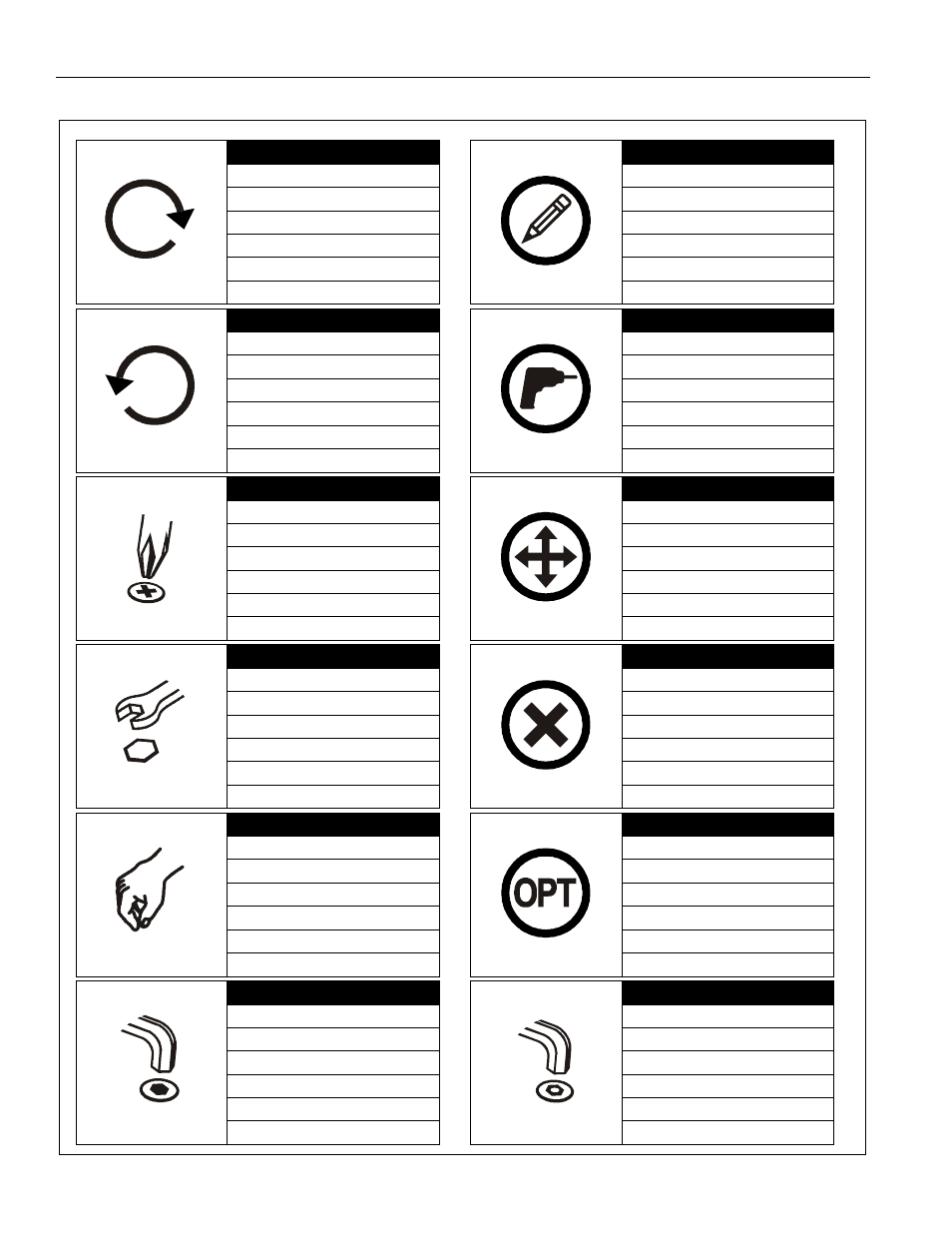 Legend | CHIEF PAC260 Series User Manual | Page 6 / 12