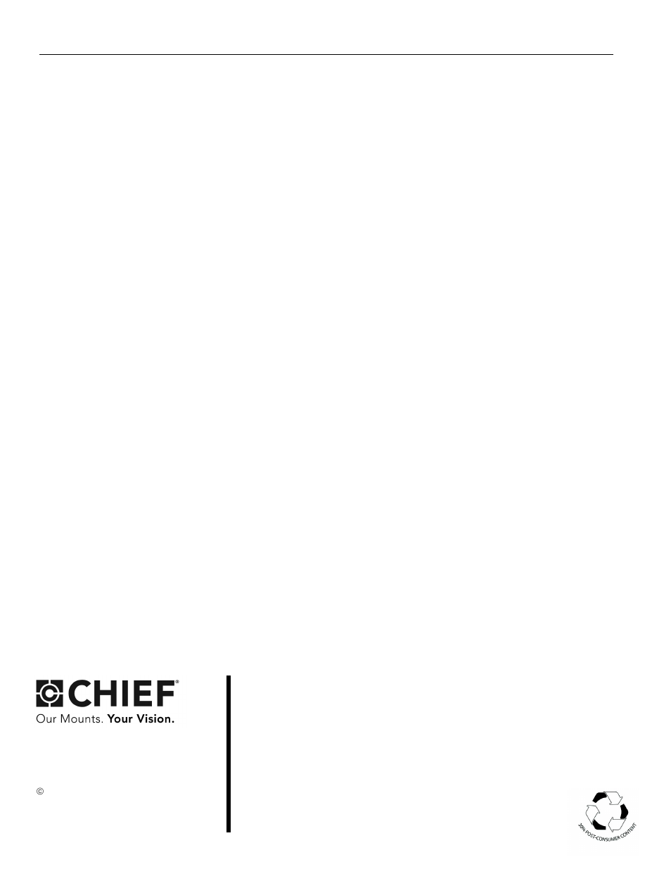 CHIEF KSA1020 User Manual | Page 12 / 12