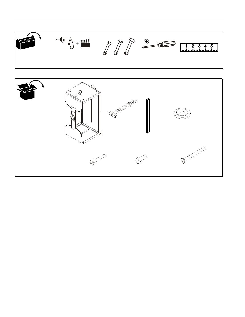 Tools required for installation parts | CHIEF KSA1020 User Manual | Page 4 / 12