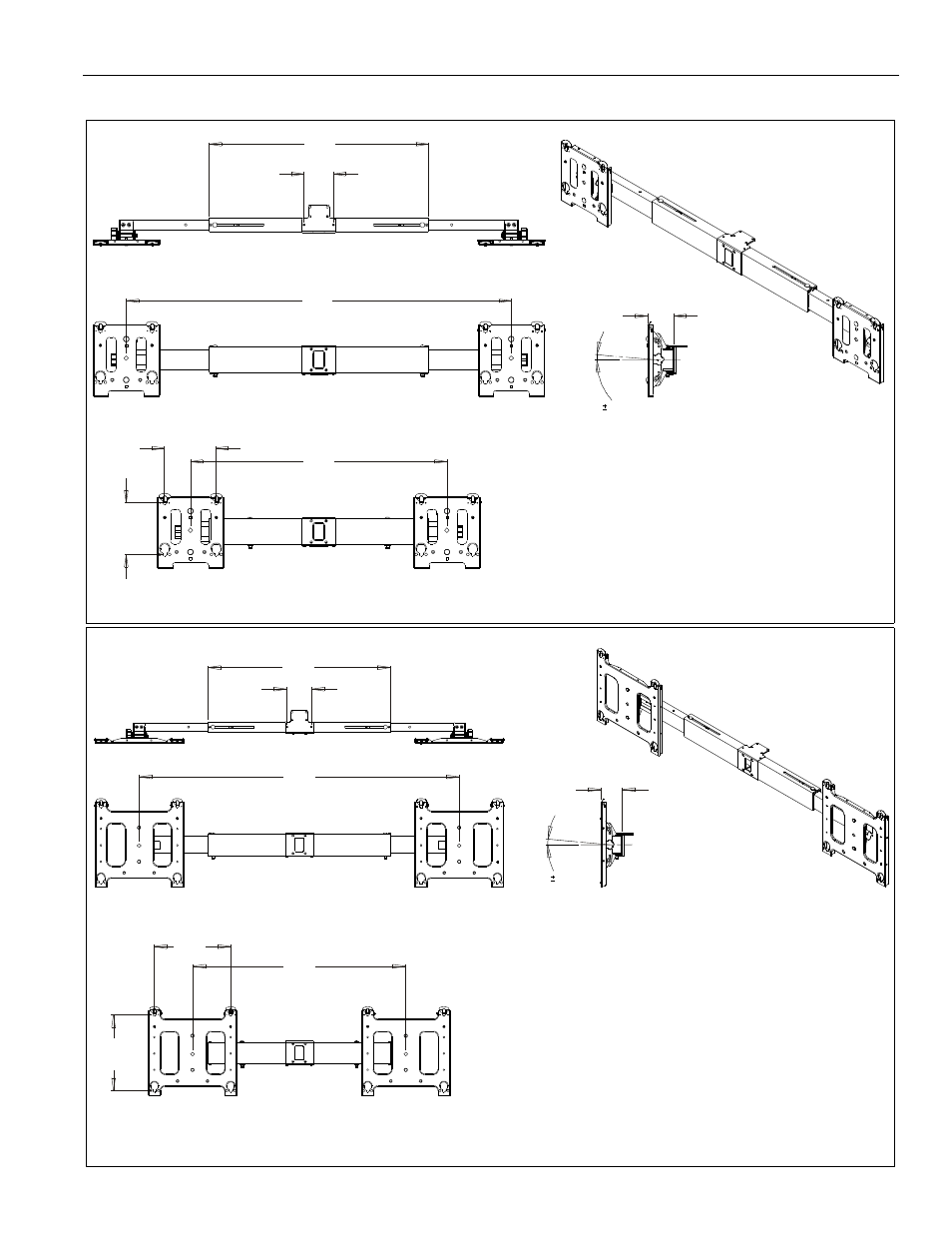 Dimensions, Mac-722, Pac-722 | CHIEF PAC722 User Manual | Page 3 / 8