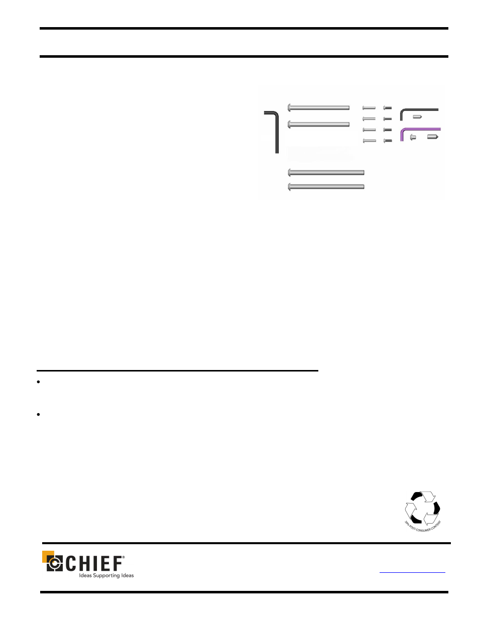 CHIEF KSA1009 User Manual | 8 pages