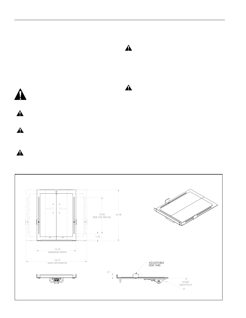 Disclaimer, Important warnings and cautions | CHIEF FSA1013 User Manual | Page 2 / 8