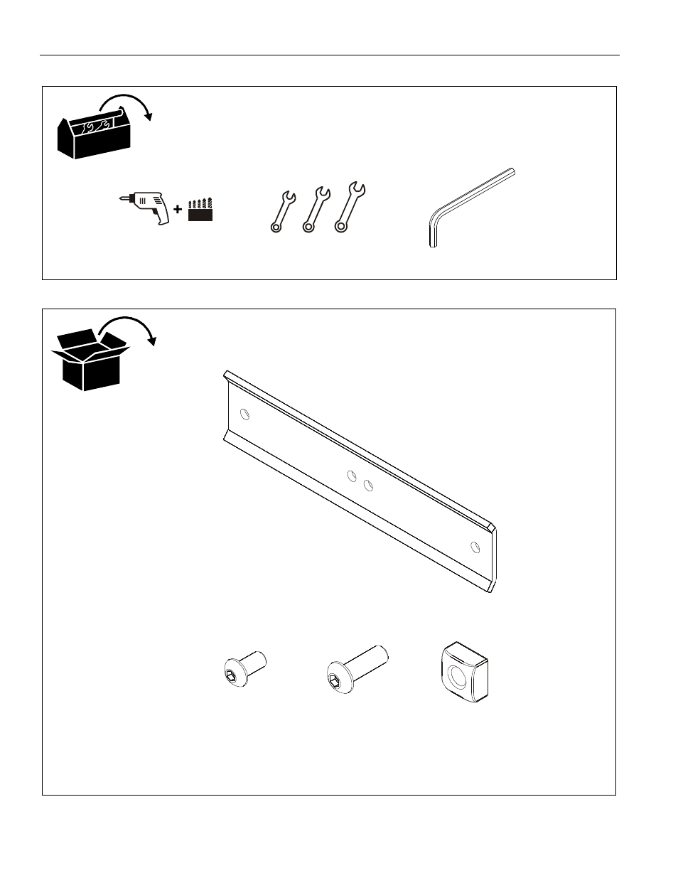 Tools required for installation parts | CHIEF KTA1001 User Manual | Page 4 / 8