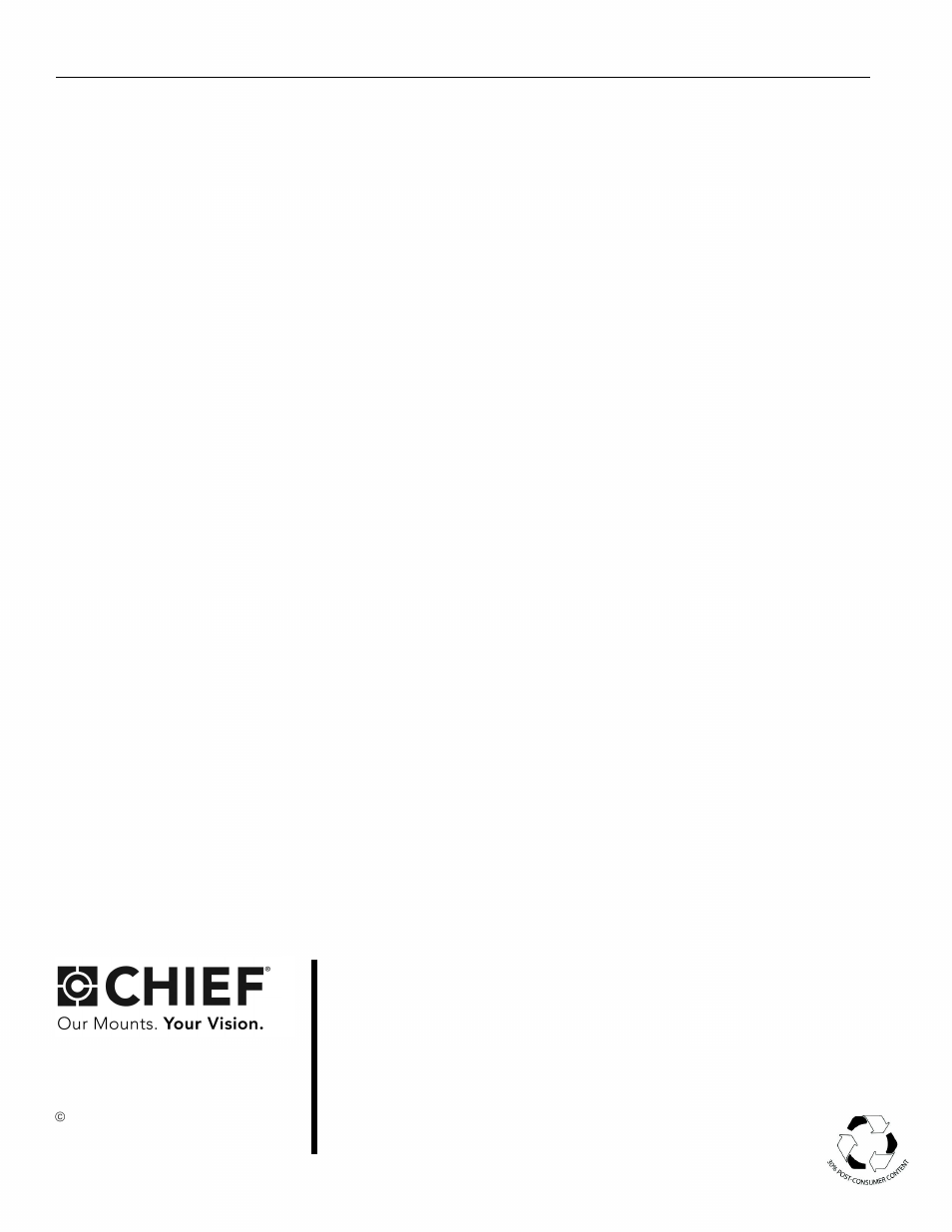 CHIEF KSA1019 User Manual | Page 8 / 8