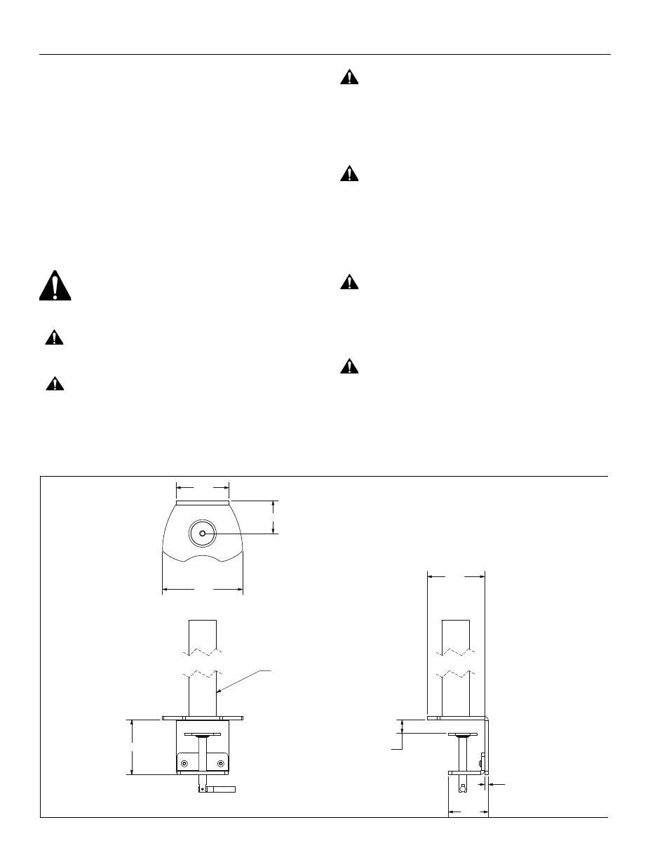 Disclaimer, Important warnings and cautions, Dimensions | CHIEF KTA1004 User Manual | Page 2 / 8