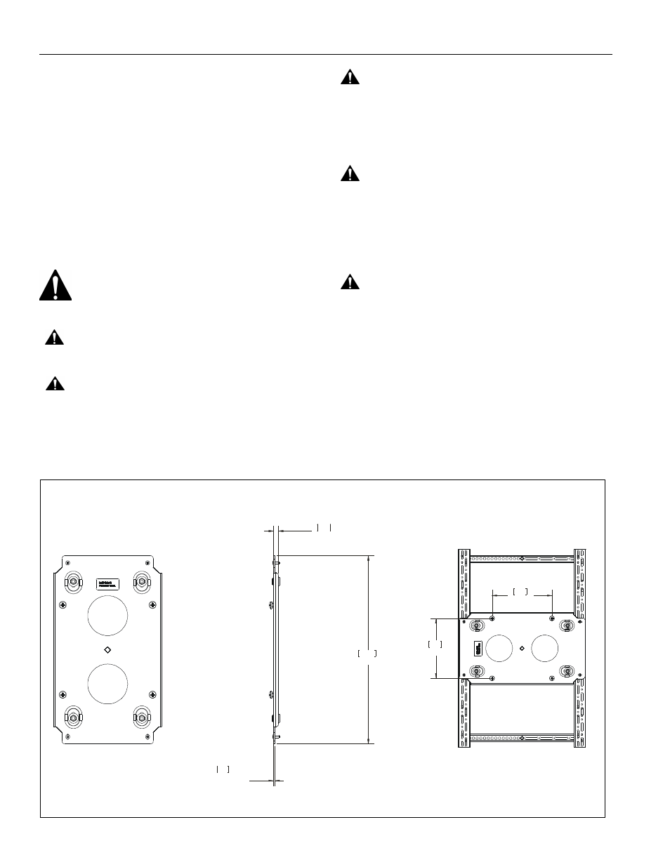 Disclaimer, Important warnings and cautions, Dimensions | Ta410 installation instructions 2 | CHIEF TA410 User Manual | Page 2 / 8