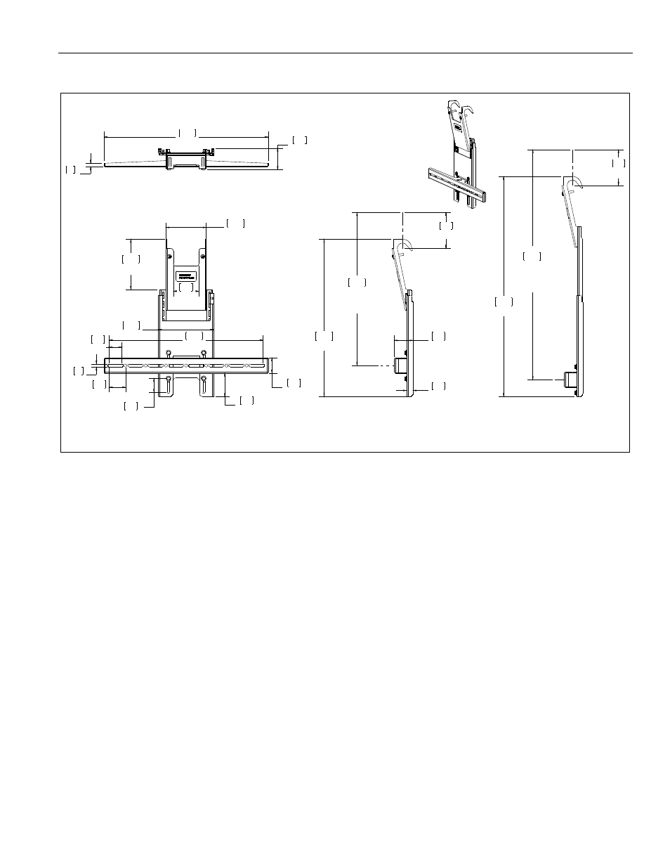 Dimensions, Installation instructions fcc100 3 | CHIEF FCC100 User Manual | Page 3 / 8