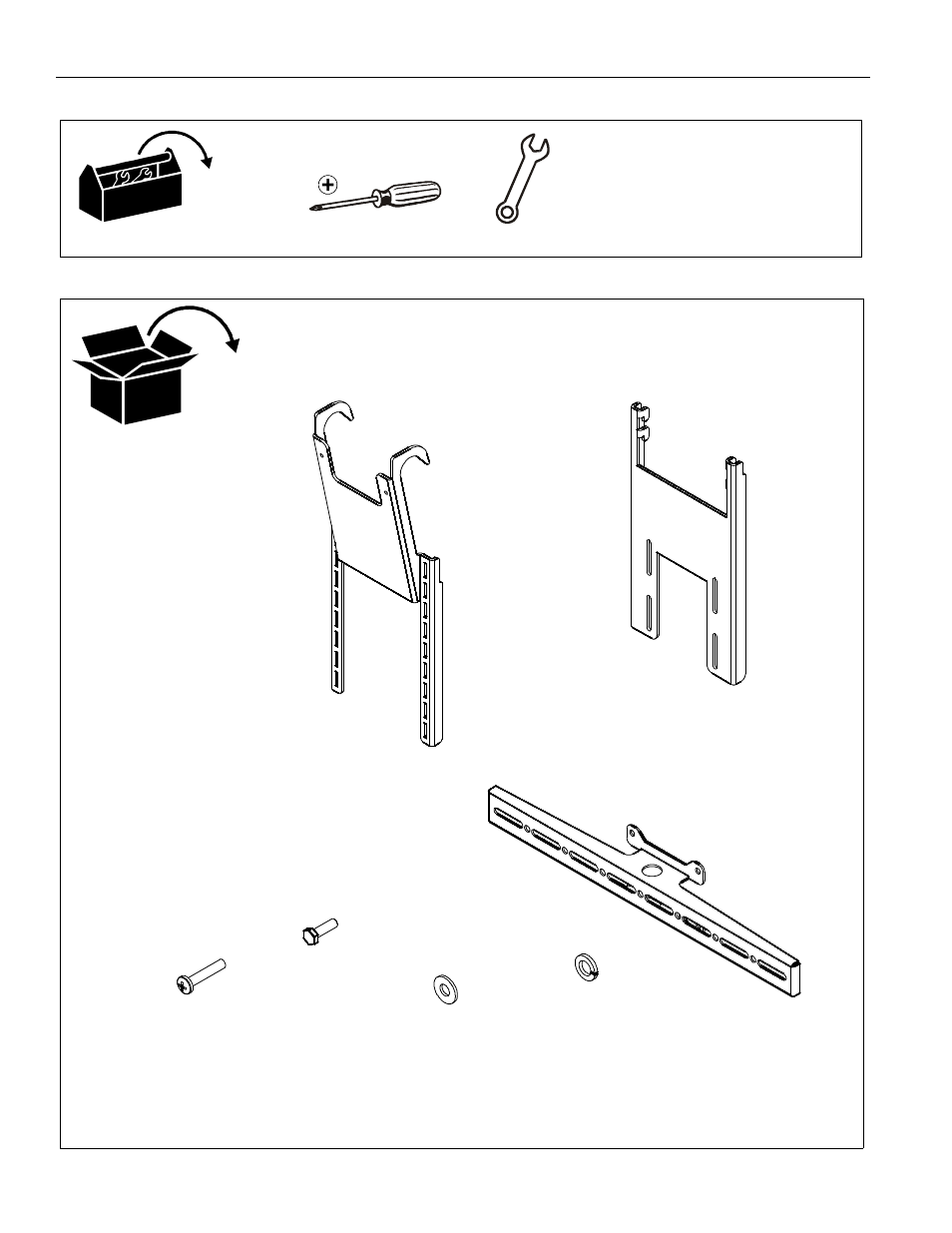 Tools required for installation parts | CHIEF FCC100 User Manual | Page 4 / 8