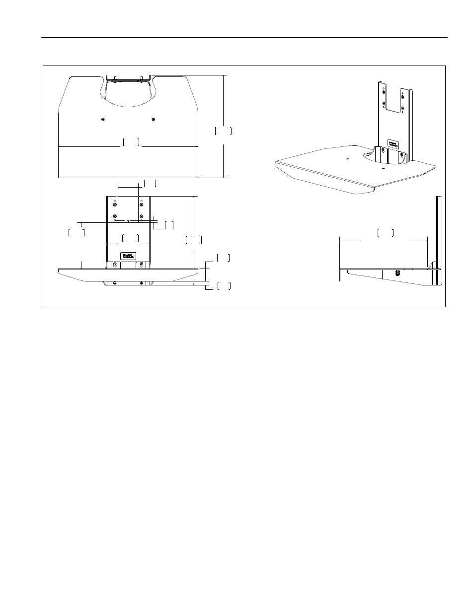 Dimensions | CHIEF FCD100 User Manual | Page 3 / 8