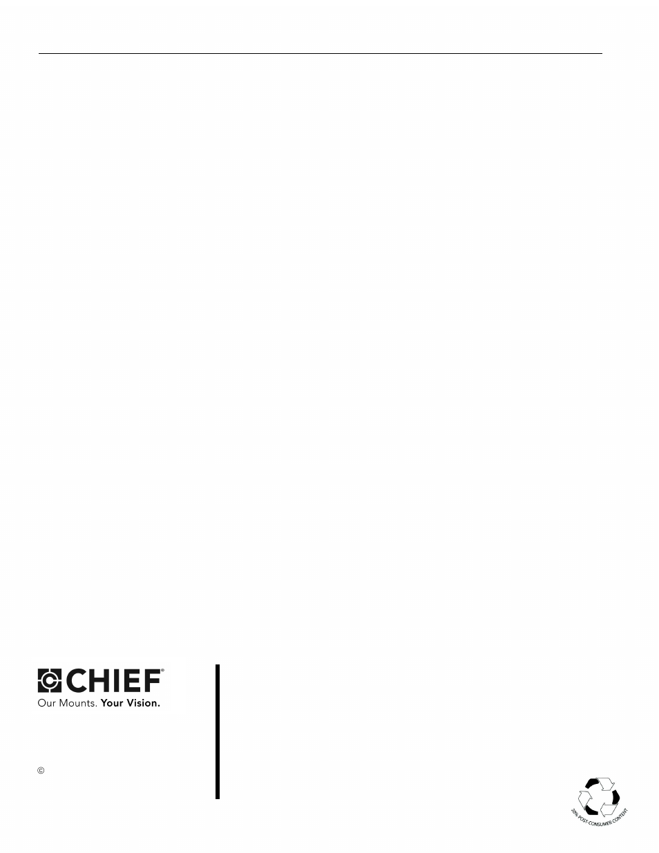 CHIEF FCA776 User Manual | Page 8 / 8