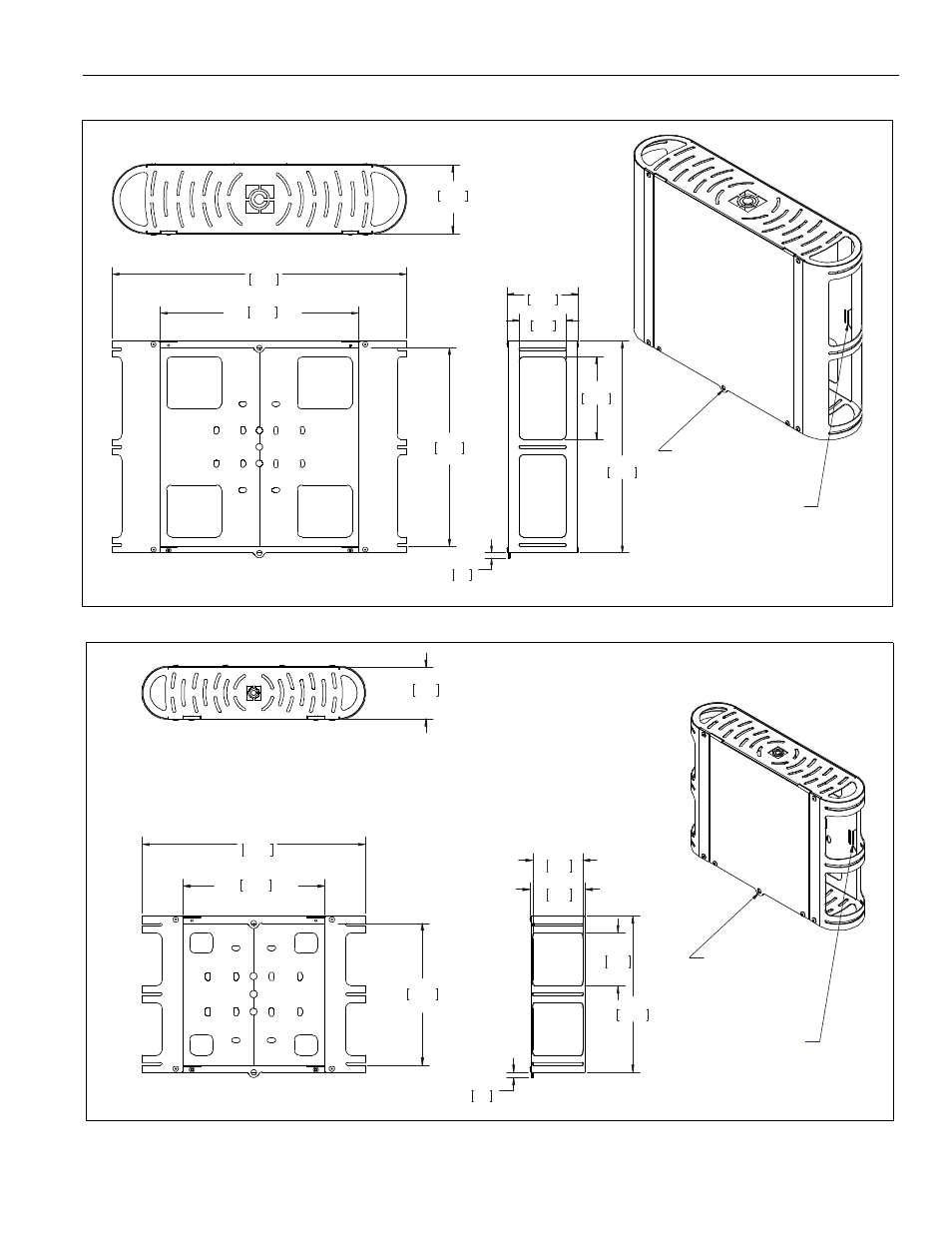 Dimensions, Fca650, Fca651 | CHIEF FCA650_651 User Manual | Page 3 / 8