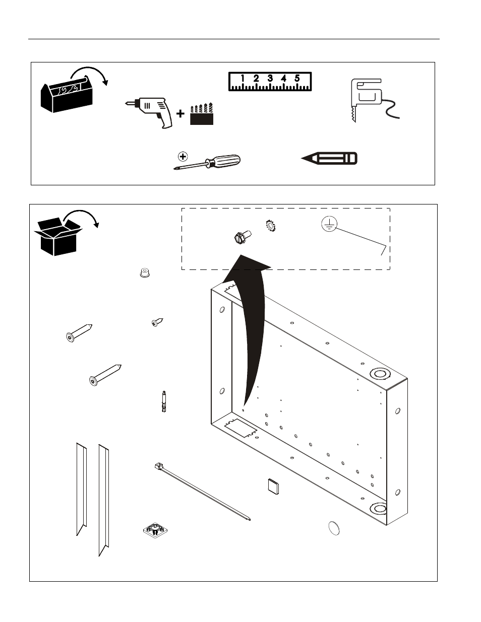 Tools required for installation parts | CHIEF PAC502 User Manual | Page 4 / 8