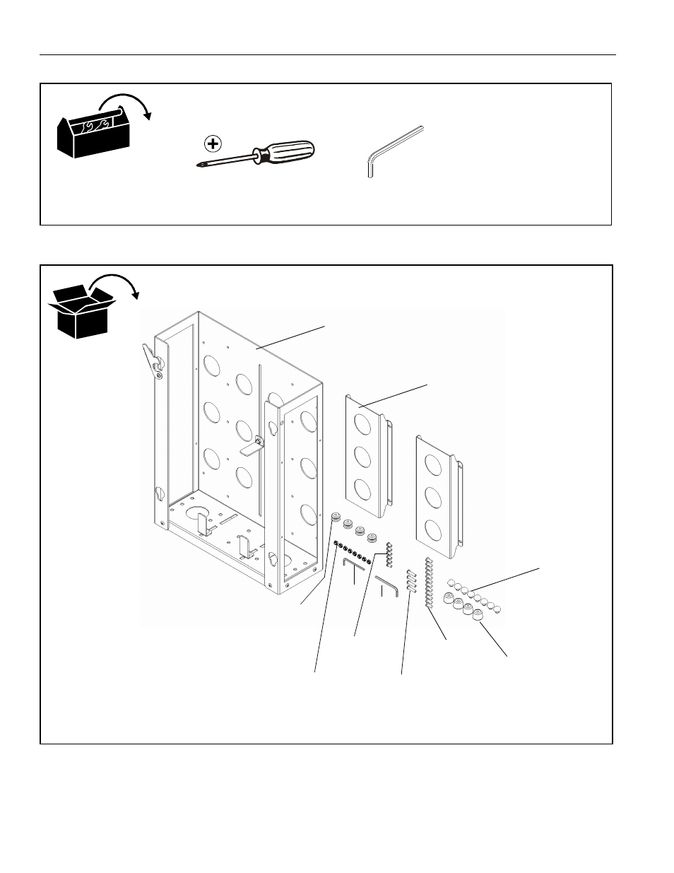 Tools required for installation parts | CHIEF PAC252 User Manual | Page 4 / 8