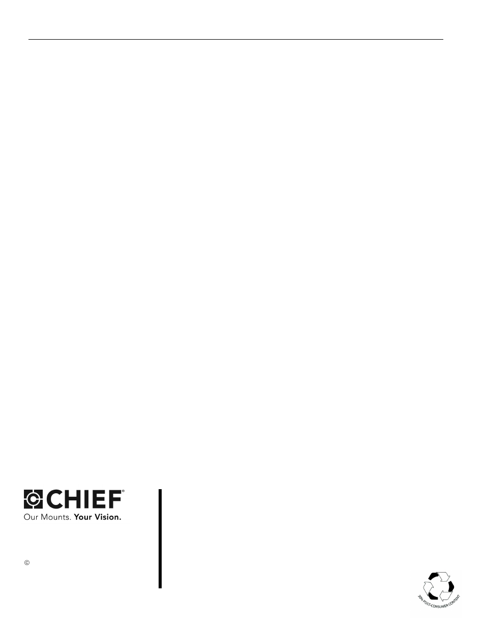 CHIEF PAC115-116-117 User Manual | Page 8 / 8