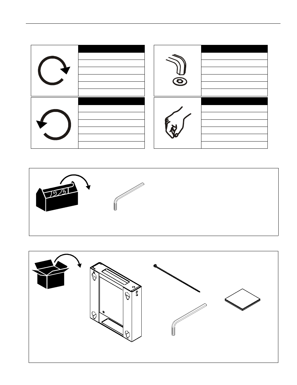 Legend tools required for installation parts | CHIEF MAC252 User Manual | Page 3 / 8
