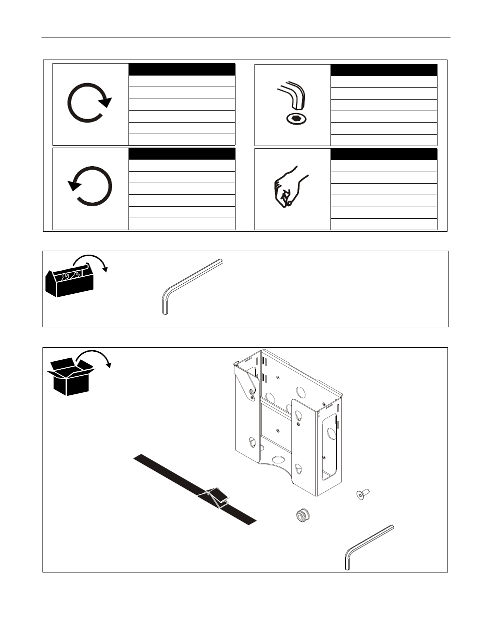 Legend tools required for installation parts | CHIEF MAC251 User Manual | Page 3 / 8