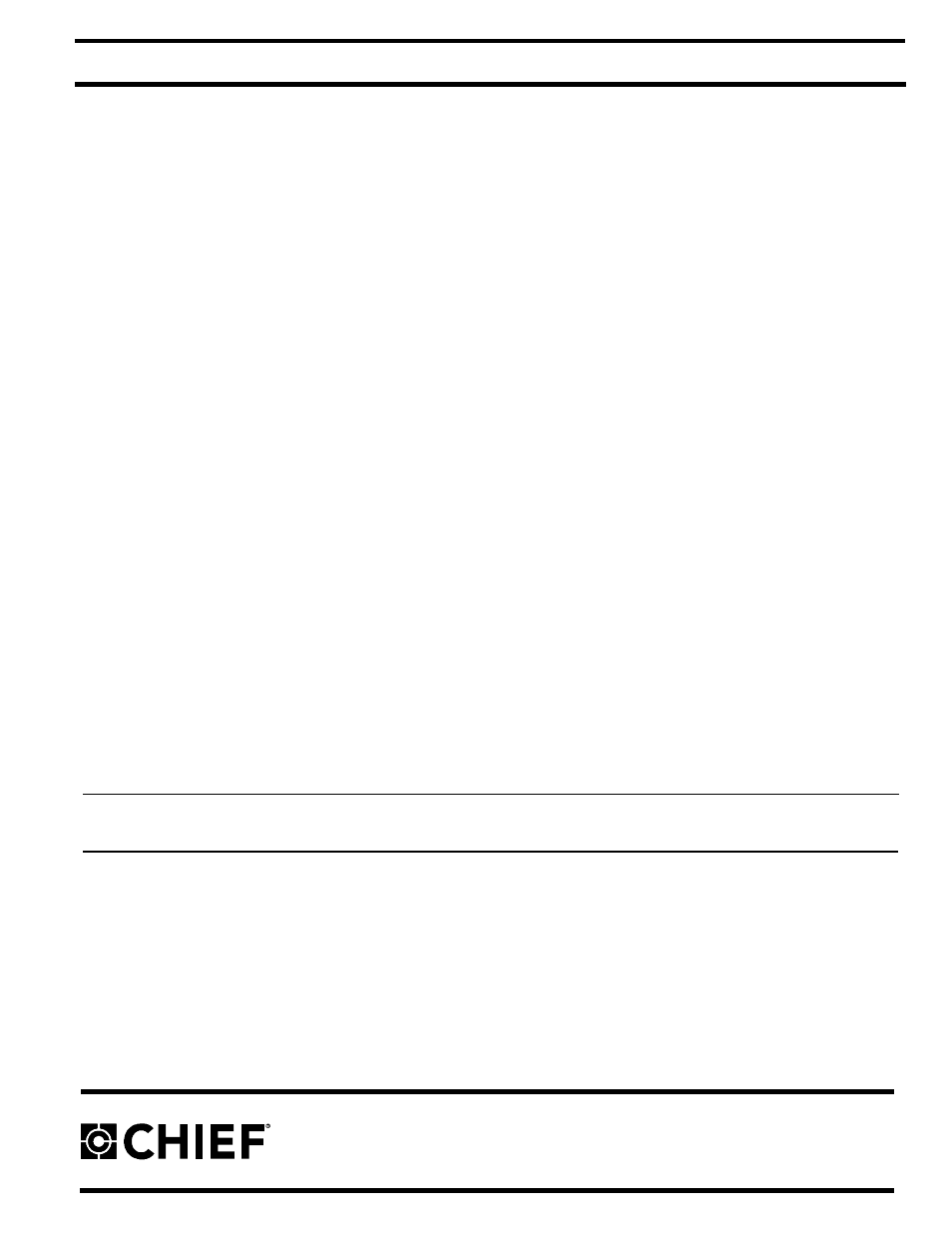 CHIEF PAC770 User Manual | 4 pages