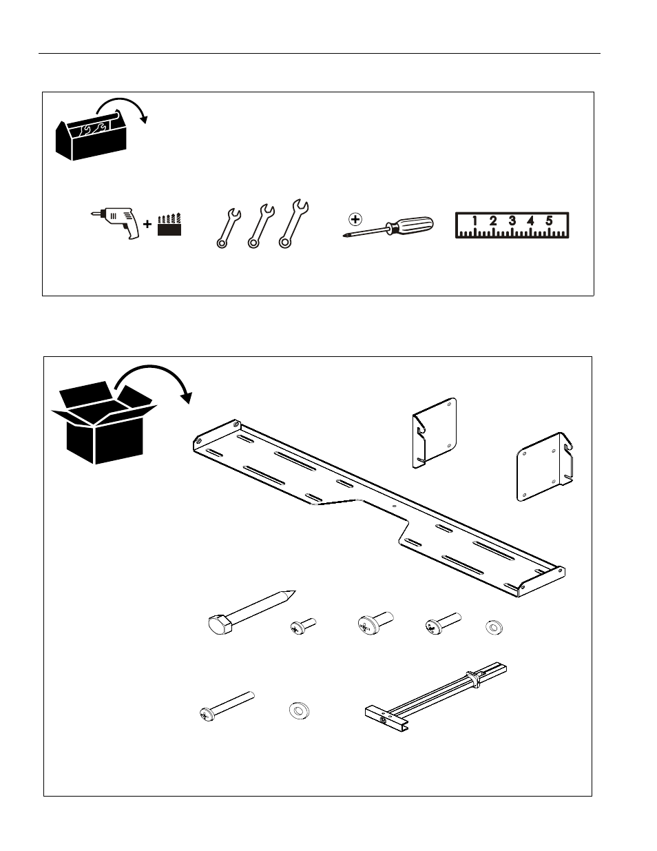 Tools required for installation parts | CHIEF YSM2 User Manual | Page 4 / 10