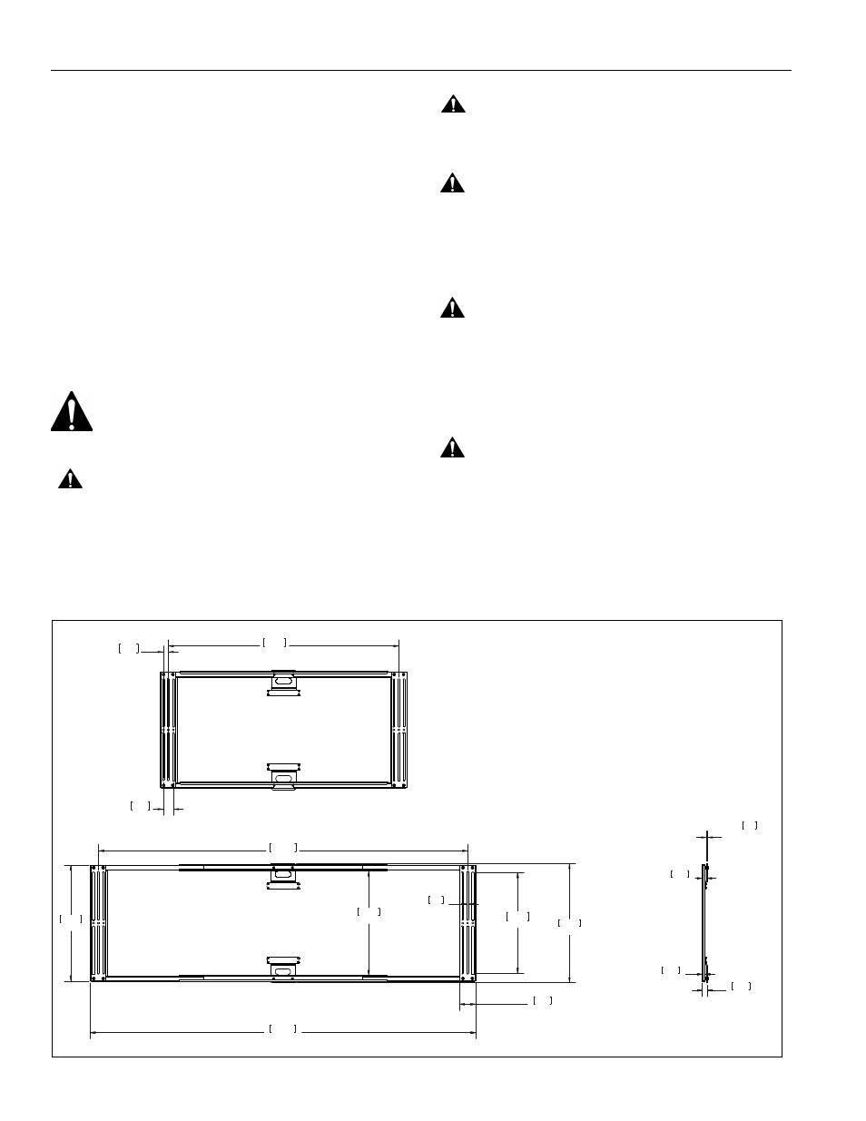 Disclaimer, Important warnings and cautions, Dimensions | Ta300 installation instructions 2, Warning, Caution | CHIEF TA300 User Manual | Page 2 / 8